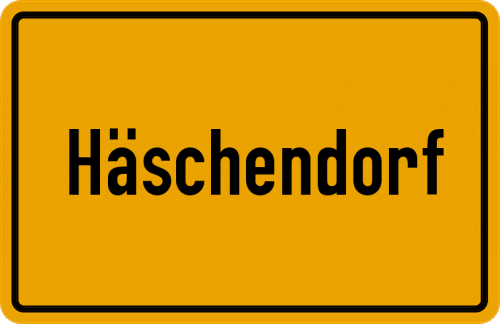 Ortsschild Häschendorf