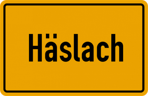 Ortsschild Häslach
