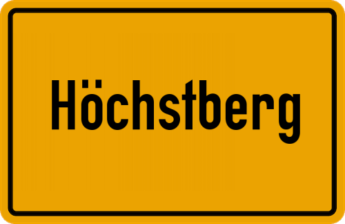 Ortsschild Höchstberg