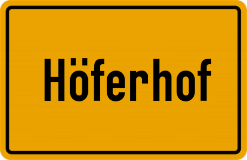 Ortsschild Höferhof