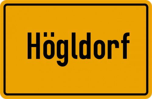 Ortsschild Högldorf