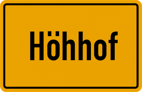 Ortsschild Höhhof