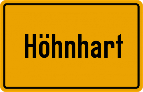 Ortsschild Höhnhart