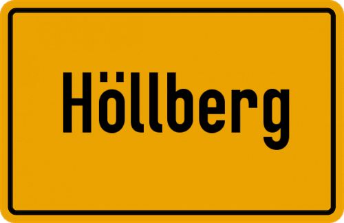 Ortsschild Höllberg, Schwaben