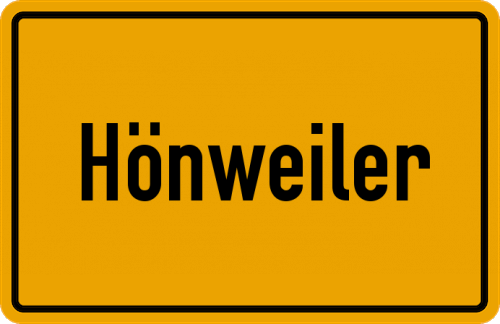 Ortsschild Hönweiler