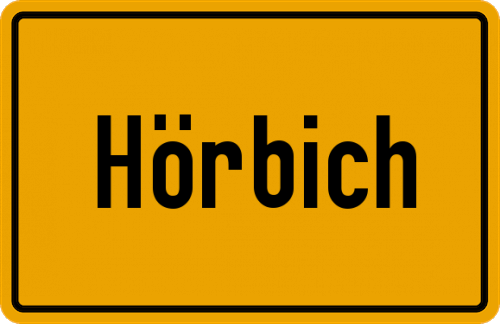 Ortsschild Hörbich