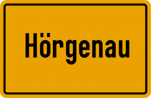 Ortsschild Hörgenau