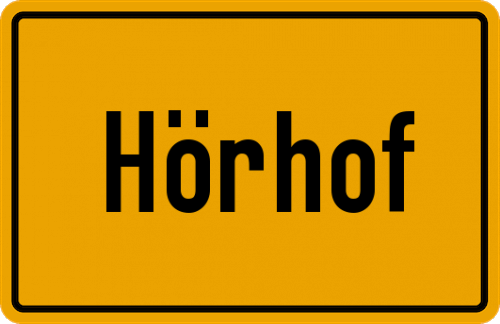 Ortsschild Hörhof