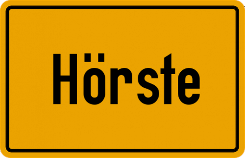 Ortsschild Hörste, Kreis Halle, Westfalen