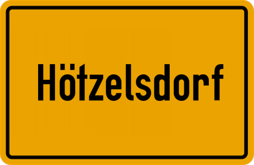 Ortsschild Hötzelsdorf