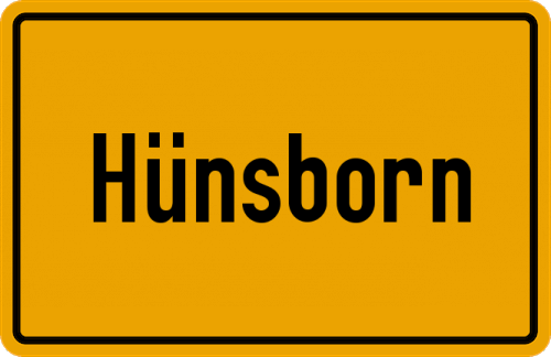 Ortsschild Hünsborn