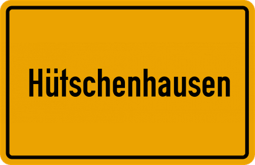 Ortsschild Hütschenhausen