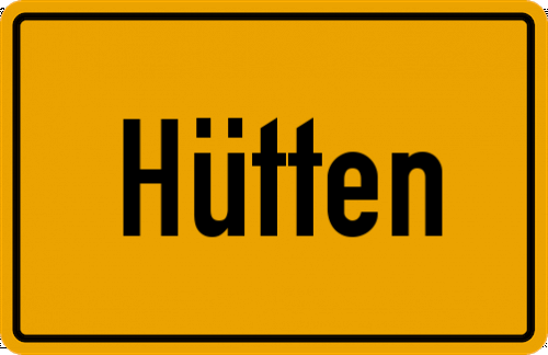 Ortsschild Hütten, Eifel