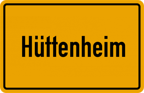 Ortsschild Hüttenheim