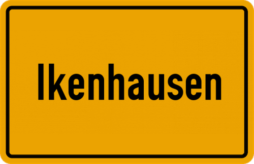 Ortsschild Ikenhausen