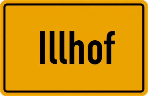 Ortsschild Illhof