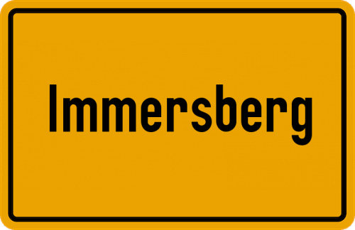 Ortsschild Immersberg