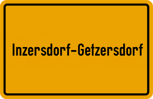 Ortsschild Inzersdorf-Getzersdorf