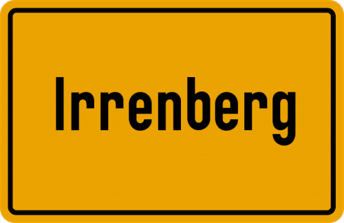 Ortsschild Irrenberg
