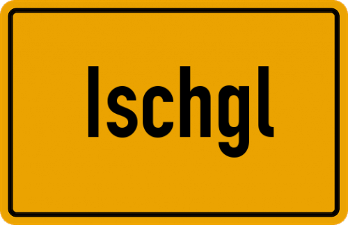 Ortsschild Ischgl