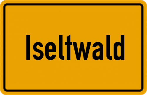 Ortsschild Iseltwald