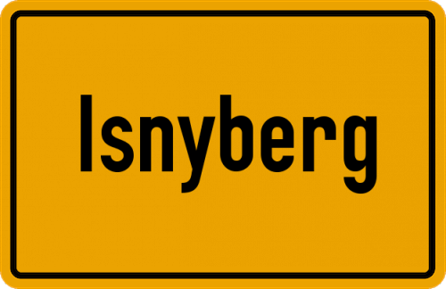Ortsschild Isnyberg