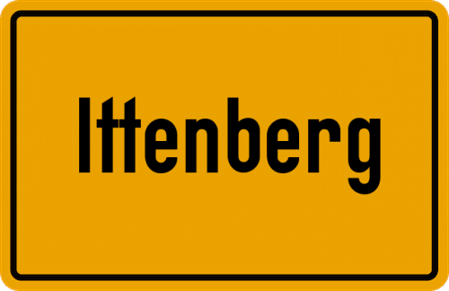 Ortsschild Ittenberg
