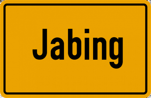 Ortsschild Jabing