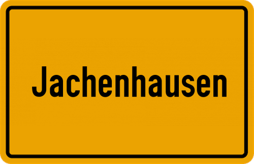 Ortsschild Jachenhausen