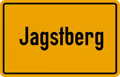 Ortsschild Jagstberg