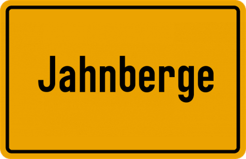 Ortsschild Jahnberge