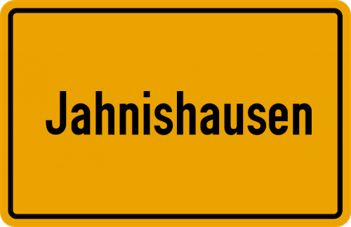Ortsschild Jahnishausen