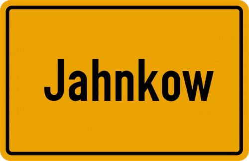 Ortsschild Jahnkow