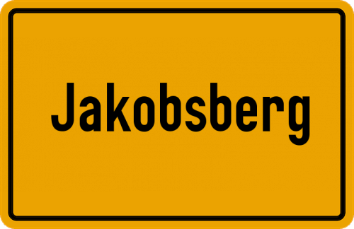 Ortsschild Jakobsberg, Kreis Höxter