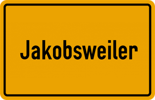 Ortsschild Jakobsweiler