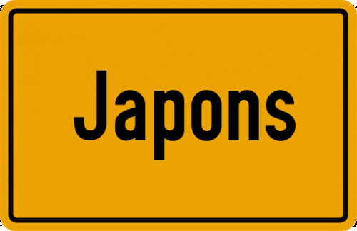 Ortsschild Japons