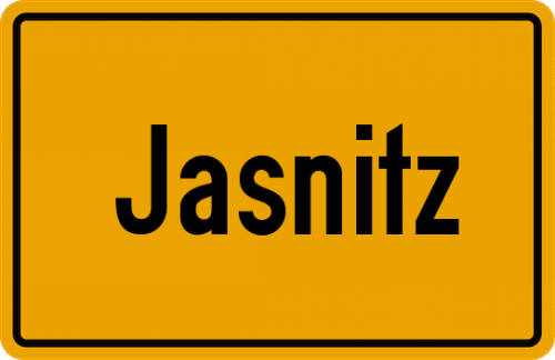 Ortsschild Jasnitz