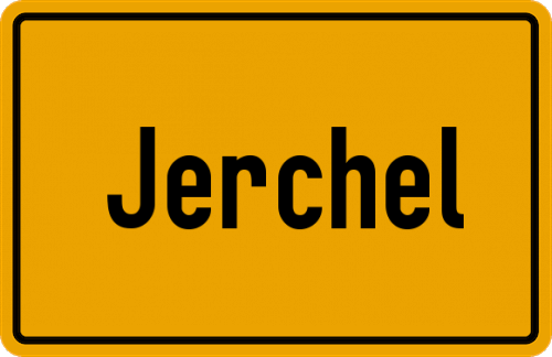 Ortsschild Jerchel, Altmark