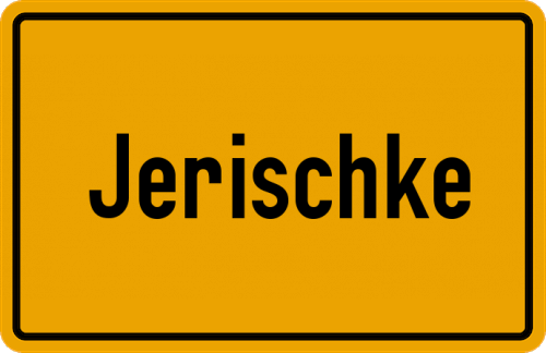 Ortsschild Jerischke