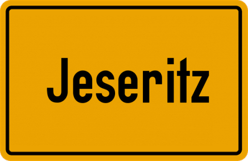 Ortsschild Jeseritz