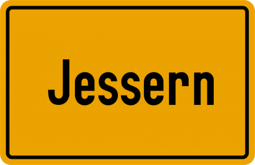Ortsschild Jessern