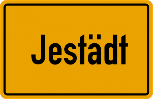 Ortsschild Jestädt