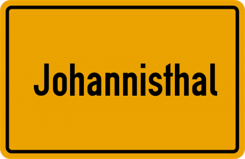 Ortsschild Johannisthal, Oberfranken