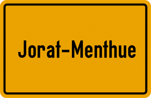 Ortsschild Jorat-Menthue
