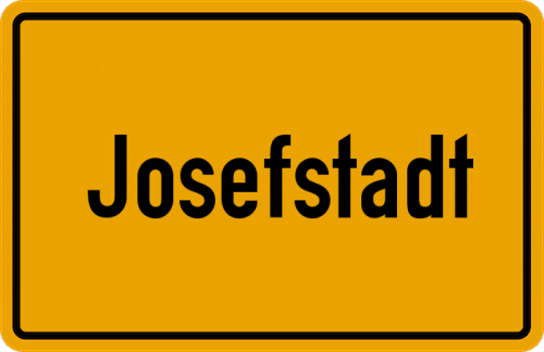 Ortsschild Josefstadt