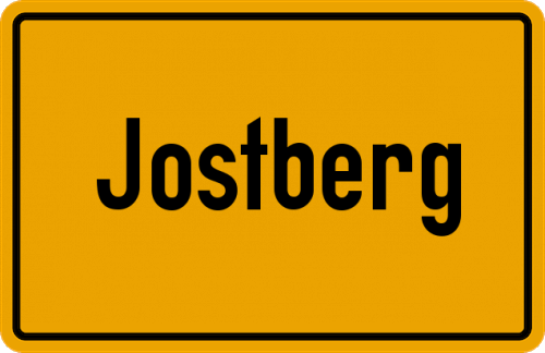 Ortsschild Jostberg