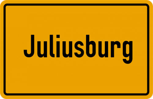 Ortsschild Juliusburg