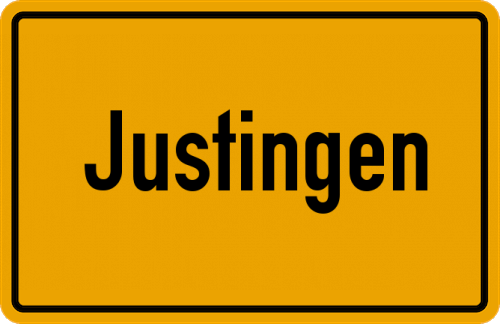 Ortsschild Justingen