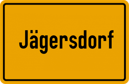 Ortsschild Jägersdorf