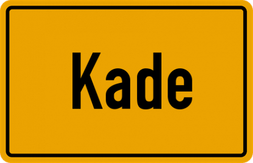 Ortsschild Kade